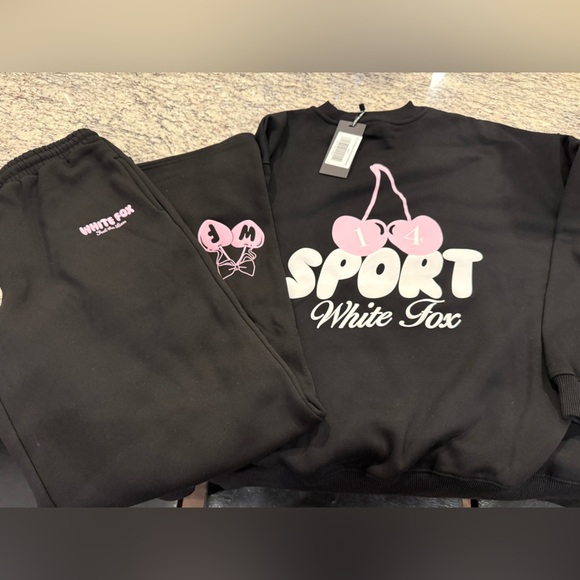 NWT Feel The Love Wide Leg Sweatpants Black - Picture 11 of 11